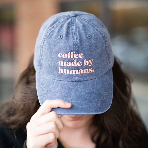 Coffee Made By Humans Denim Dad Hat