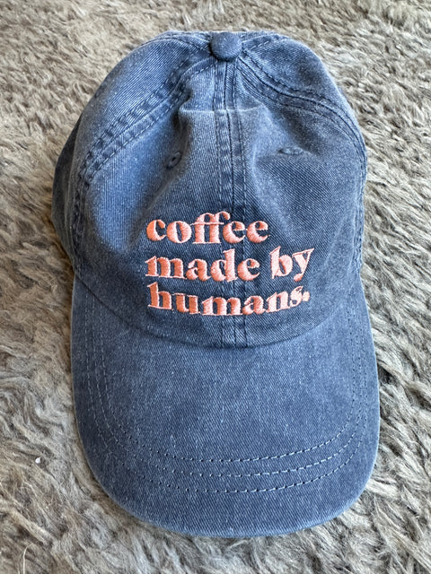 Coffee Made By Humans Denim Dad Hat